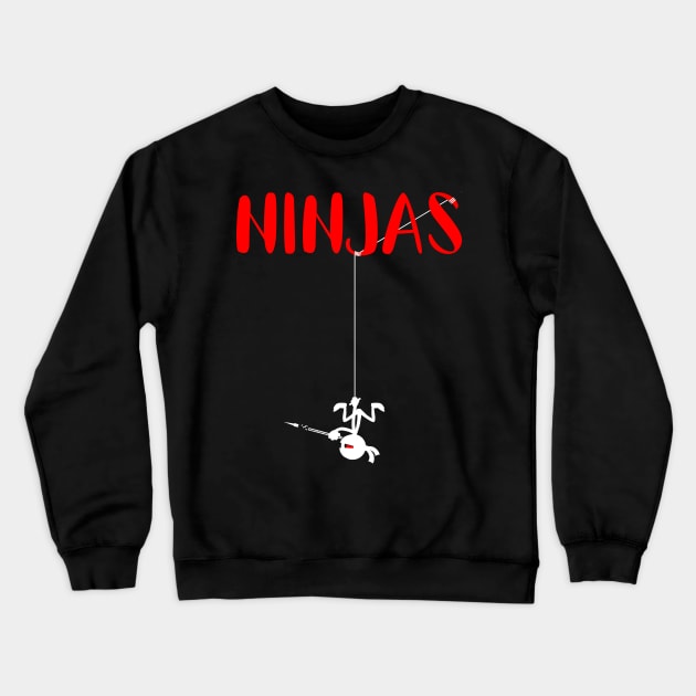 Funny Ninja Crewneck Sweatshirt by DARSHIRTS